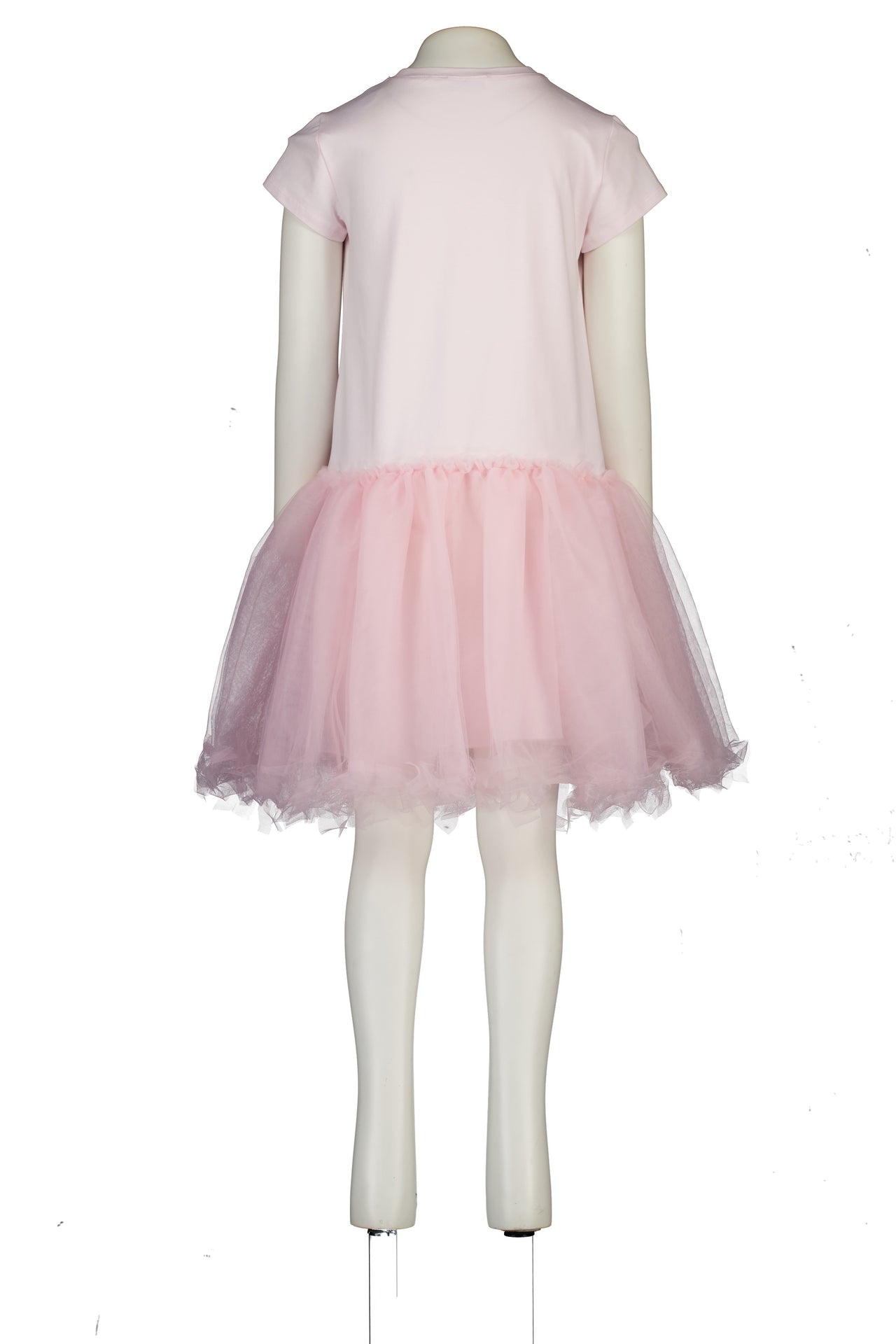 MonnaLisa Kinder Meisjes Jurk In Licht Roze