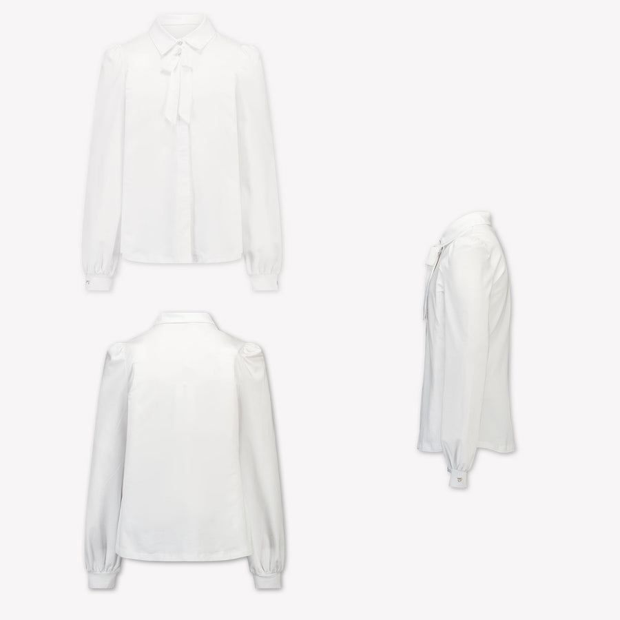 MonnaLisa Kinder Meisjes Blouse In Wit