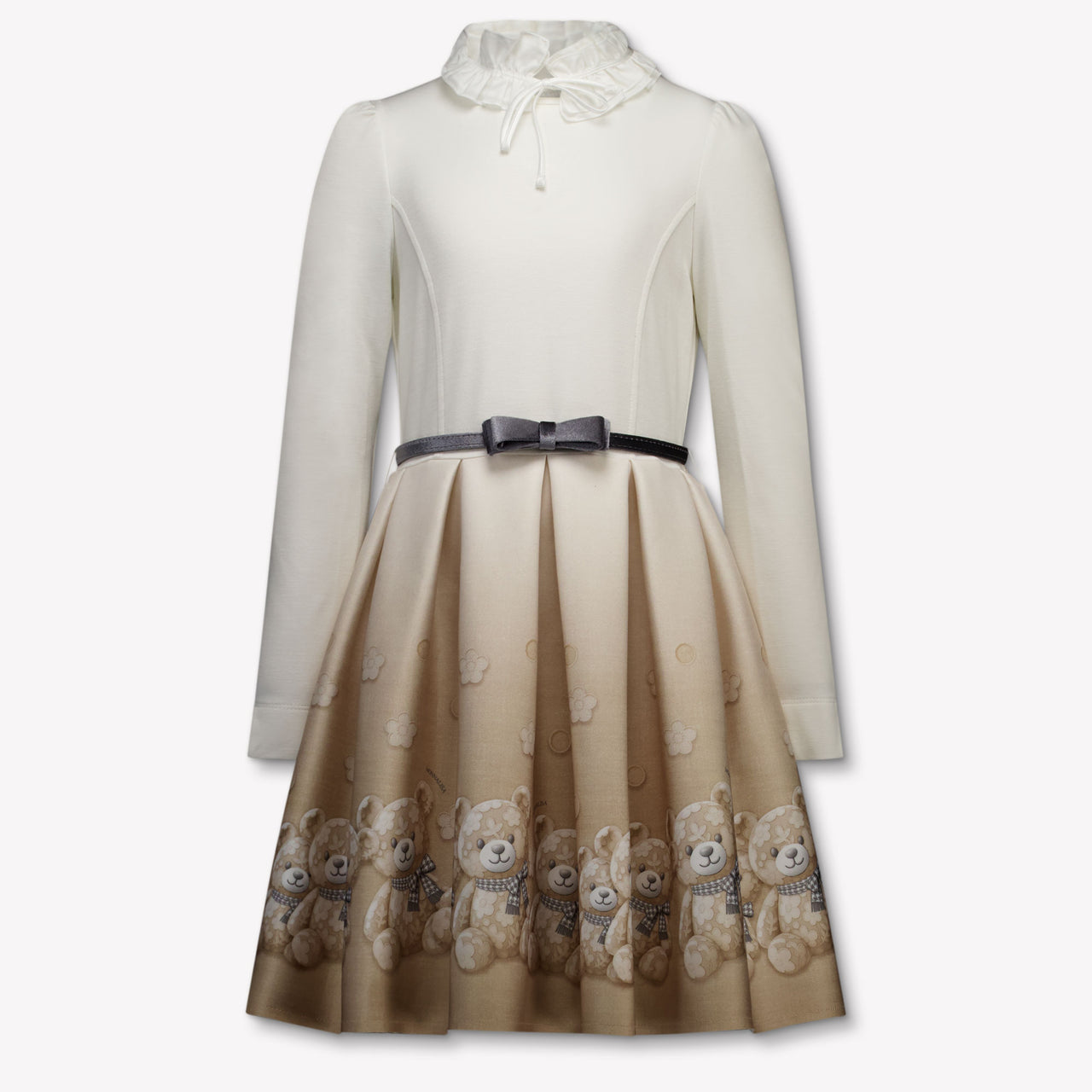 MonnaLisa Kinder Meisjes Jurk In Licht Beige