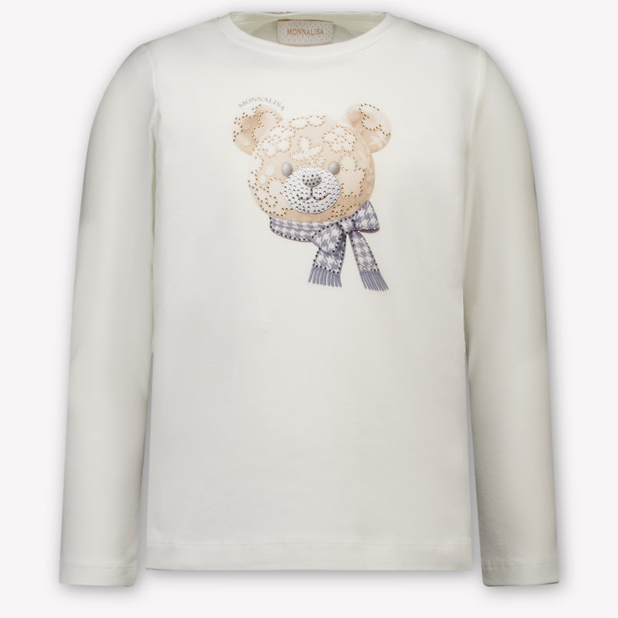 MonnaLisa Kinder Meisjes T-Shirt In Off White