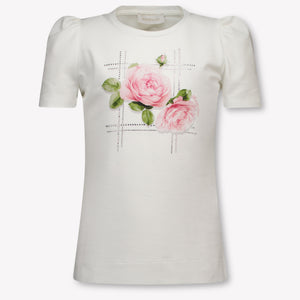 MonnaLisa Kinder Meisjes T-Shirt In Off White