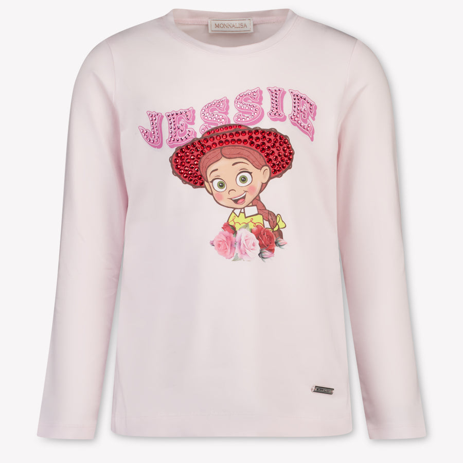 MonnaLisa Kinder Meisjes T-Shirt In Licht Roze