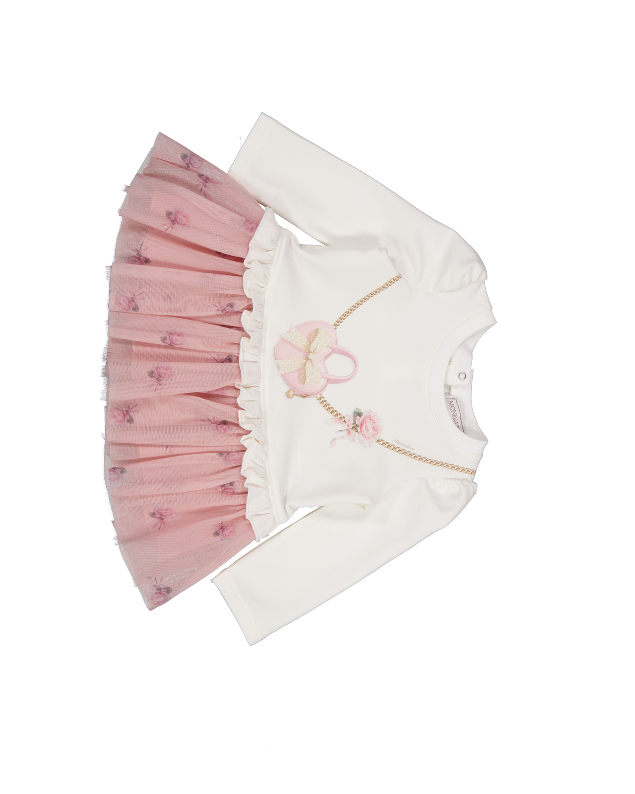 MonnaLisa Baby Meisjes Jurk In Off White
