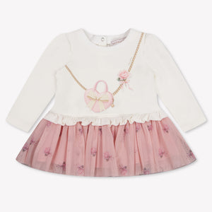 MonnaLisa Baby Meisjes Jurk In Off White