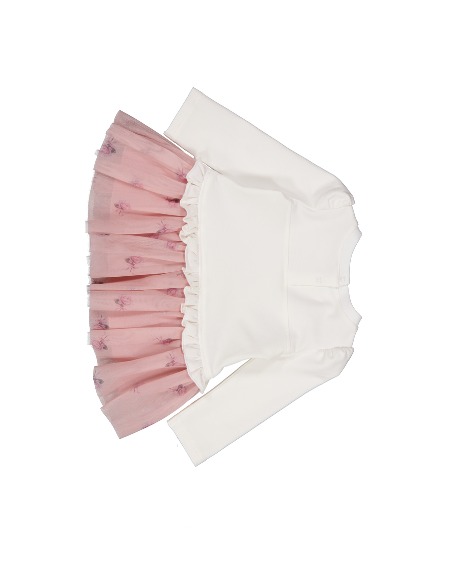 MonnaLisa Baby Meisjes Jurk In Off White