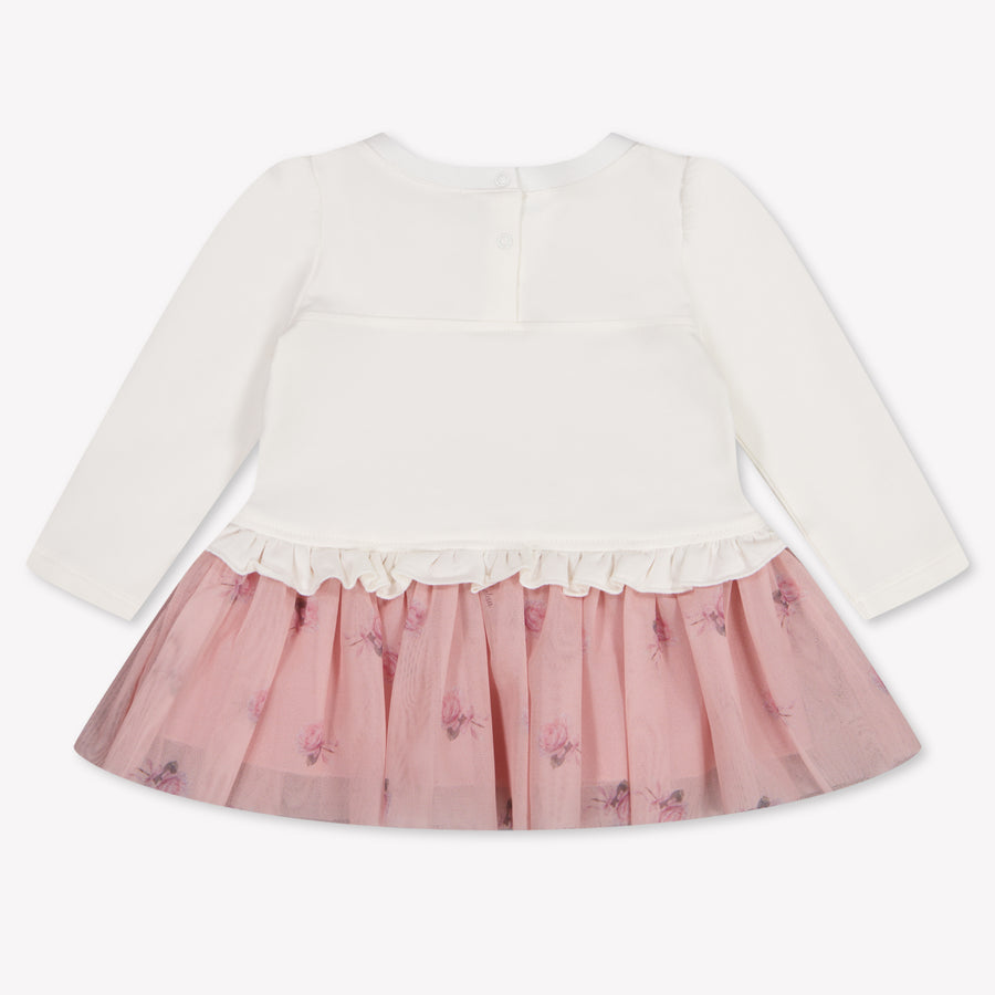 MonnaLisa Baby Meisjes Jurk In Off White