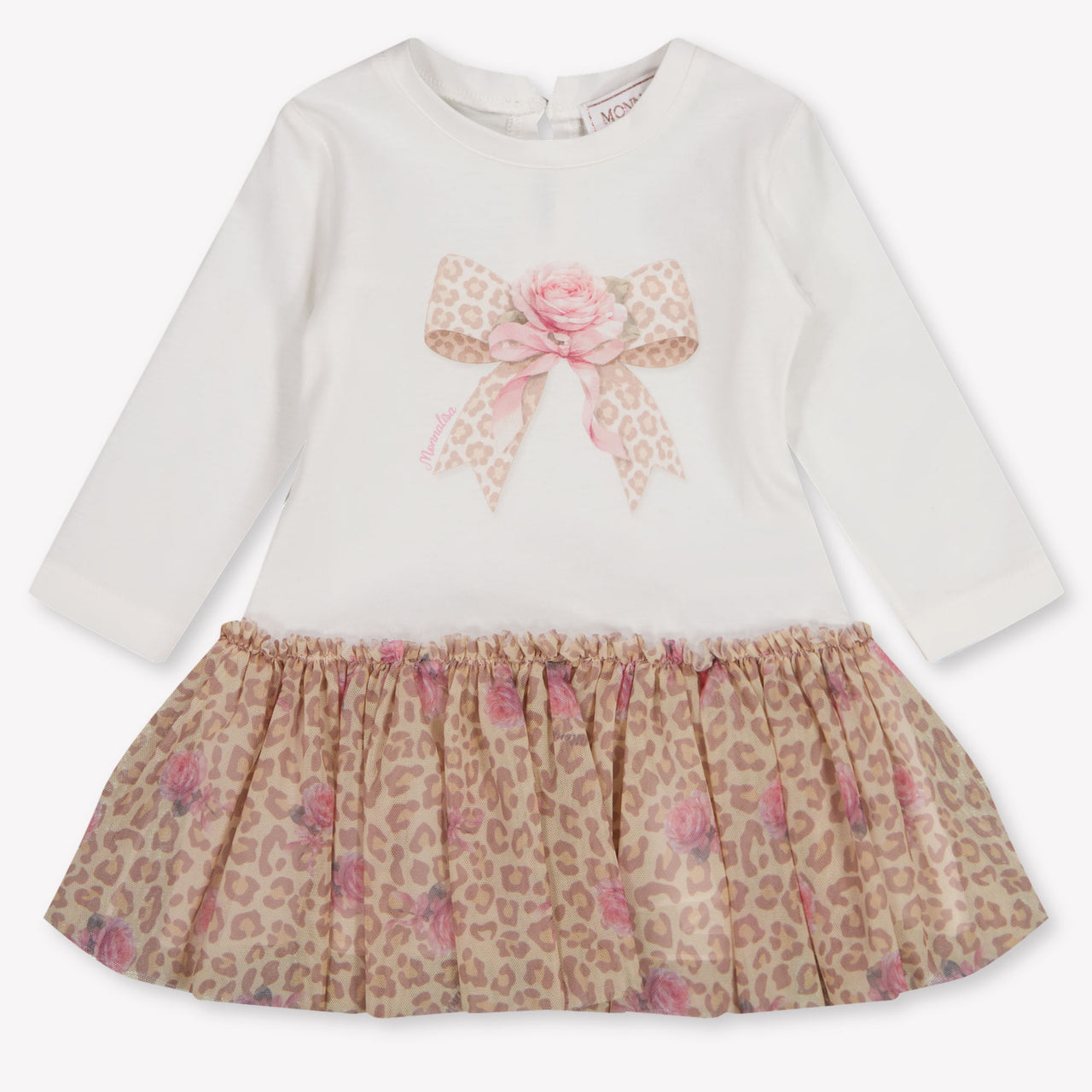 MonnaLisa Baby Girls Dress In OffWhite