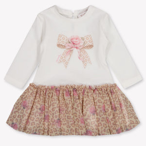 MonnaLisa Baby Girls Dress In OffWhite