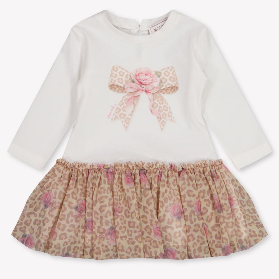 MonnaLisa Baby Girls Dress In OffWhite