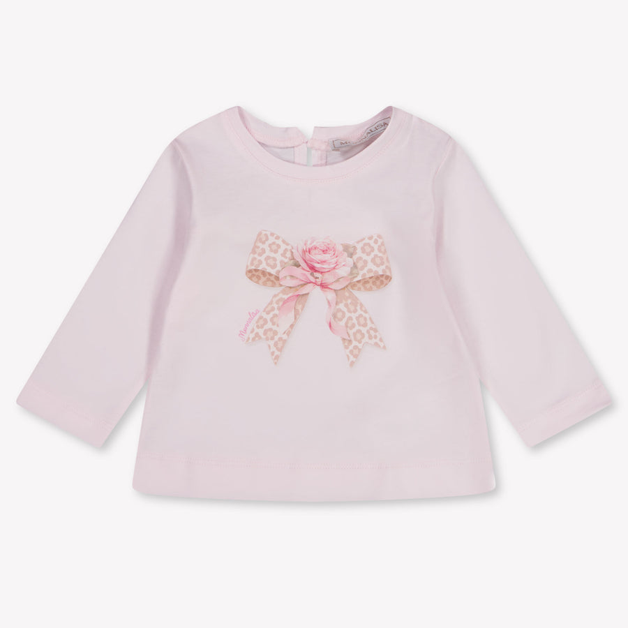MonnaLisa Baby Meisjes T-Shirt In Licht Roze
