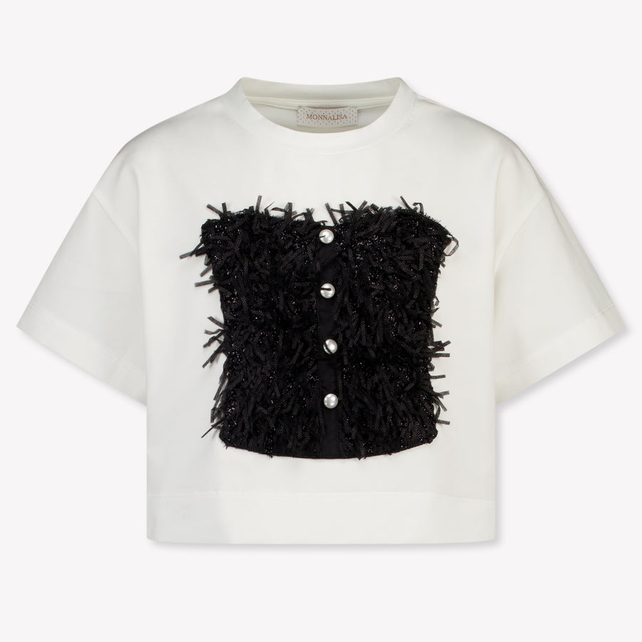 MonnaLisa Kinder Meisjes T-Shirt In Zwart