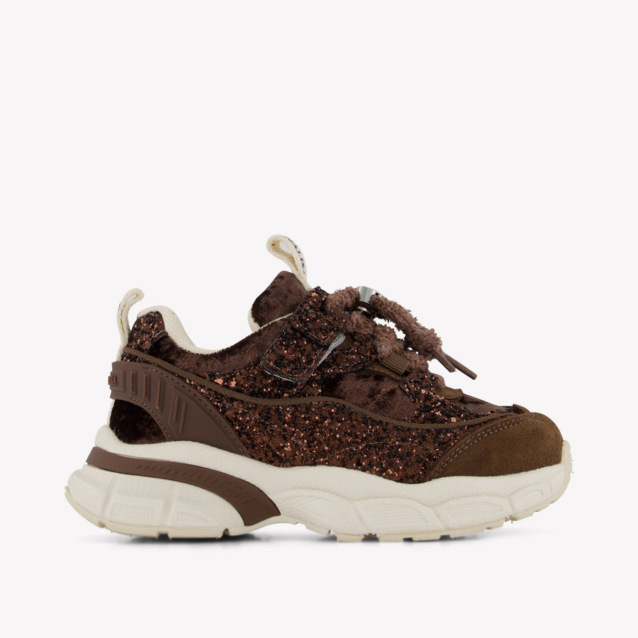 MonnaLisa Kinder Meisjes Sneakers In Bruin