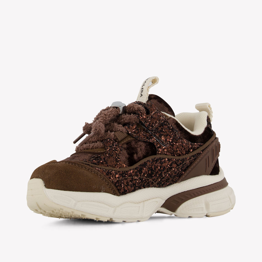 MonnaLisa Girls Sneakers In Brown