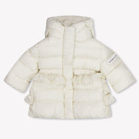 MonnaLisa Baby Meisjes Winterjas In Off White