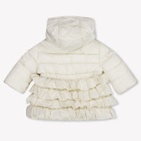 MonnaLisa Baby Meisjes Winterjas In Off White