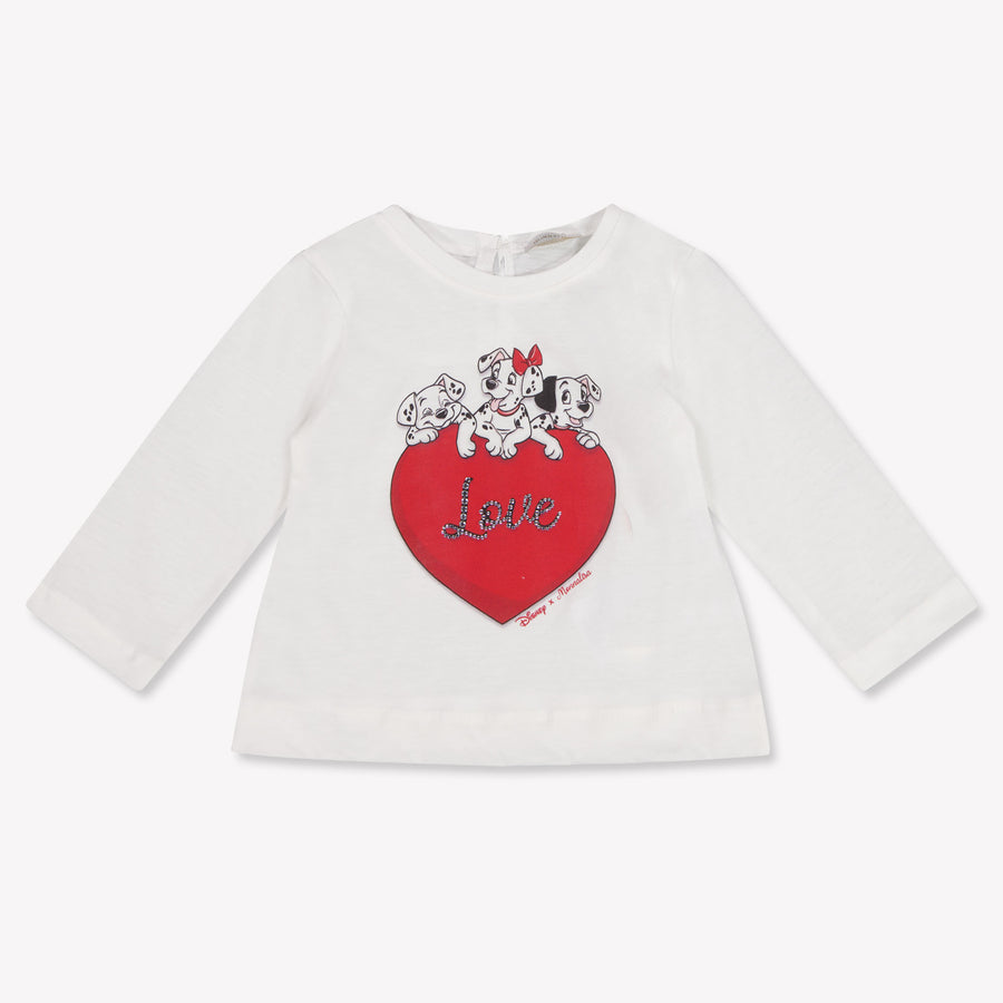 MonnaLisa Baby Meisjes T-Shirt In Off White