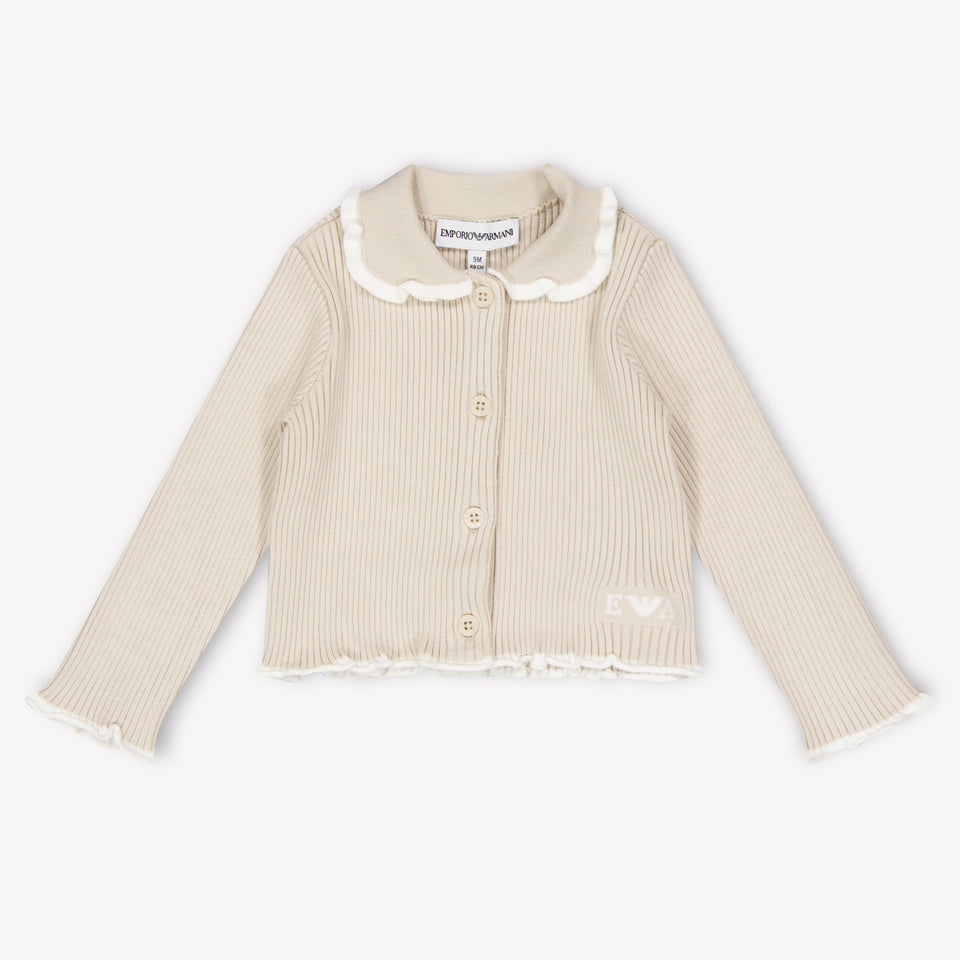 Armani Baby Girls Cardigan In Beige