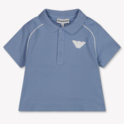 Armani Baby Boys Polo In Light Blue