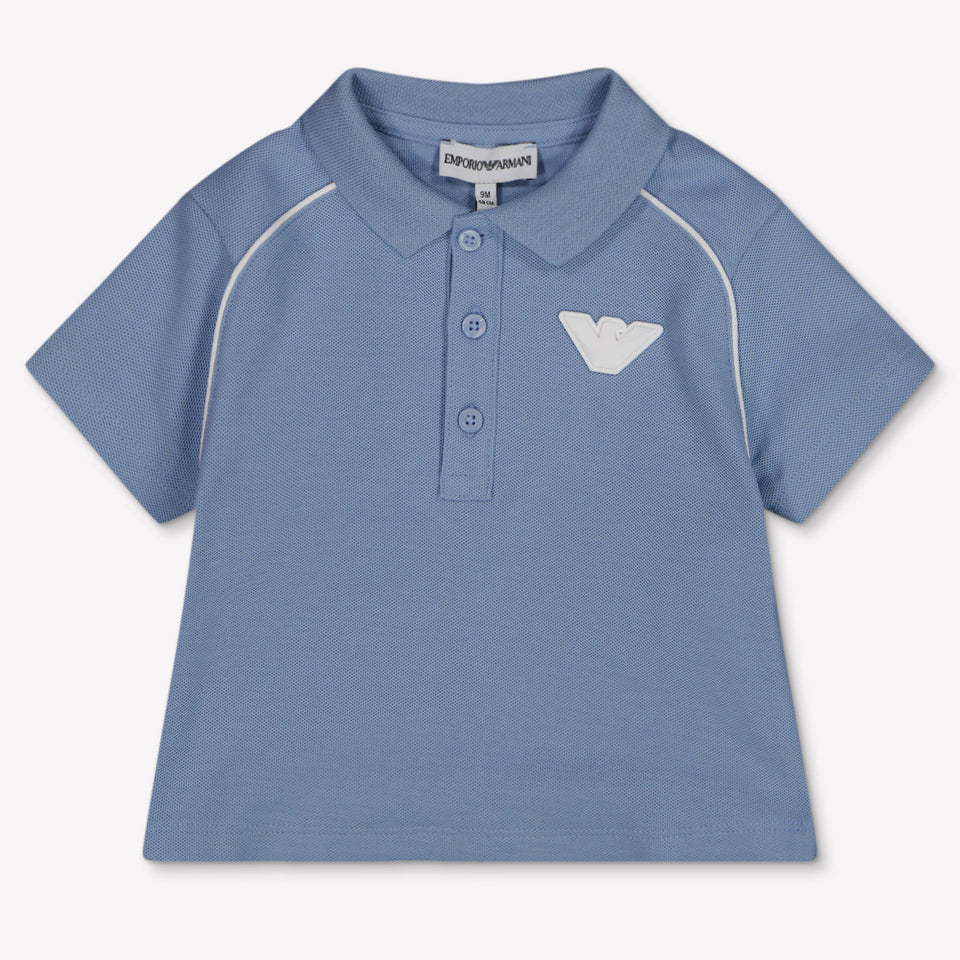 Armani Baby Boys Polo In Light Blue
