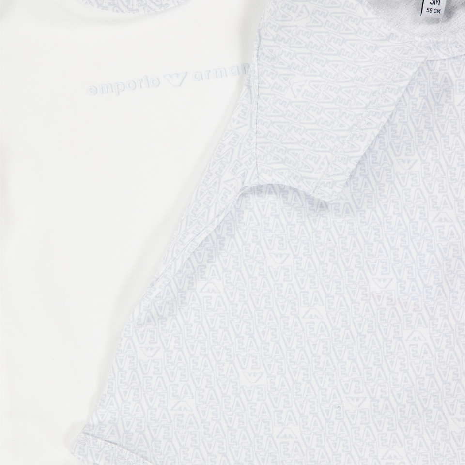 Armani Baby Jongens Rompertje In Licht Blauw