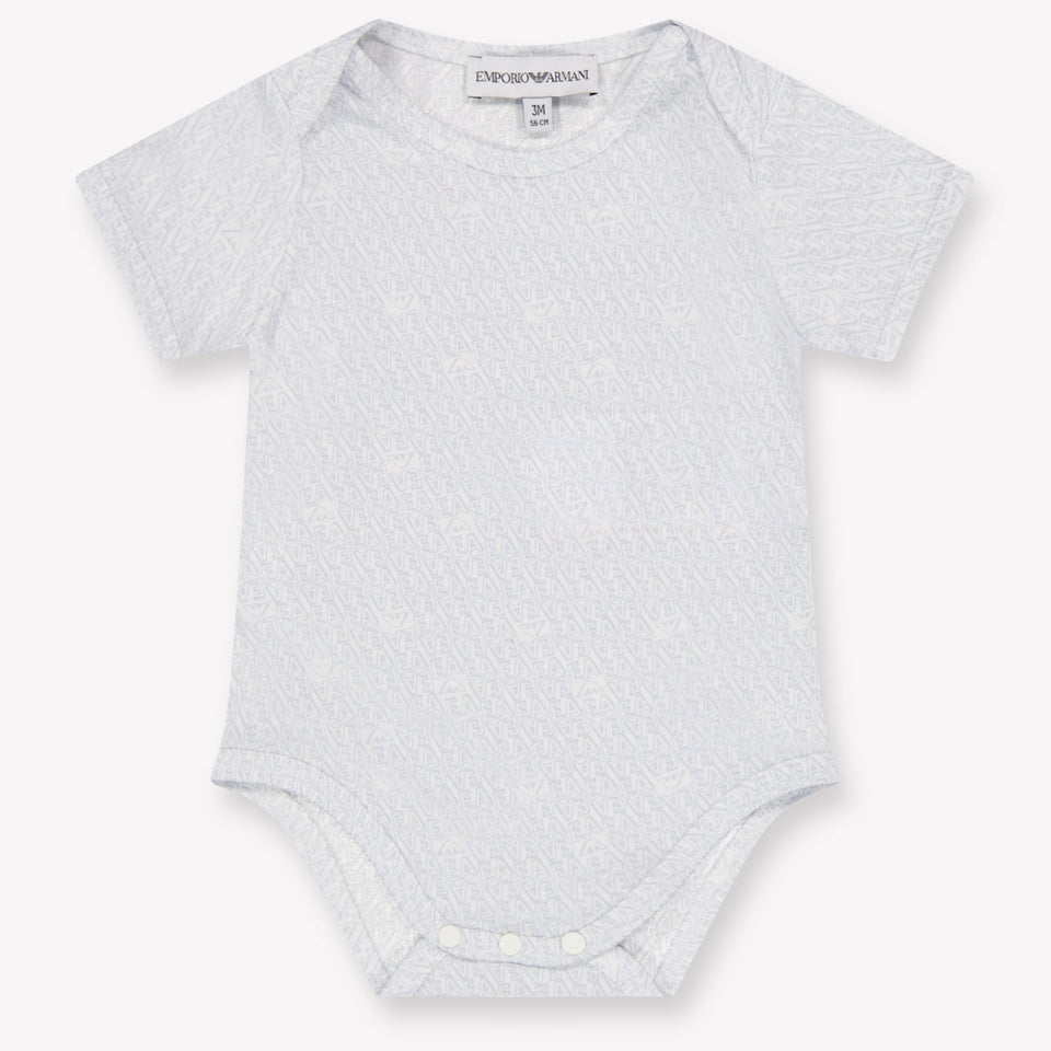 Armani Baby Jongens Rompertje In Licht Blauw