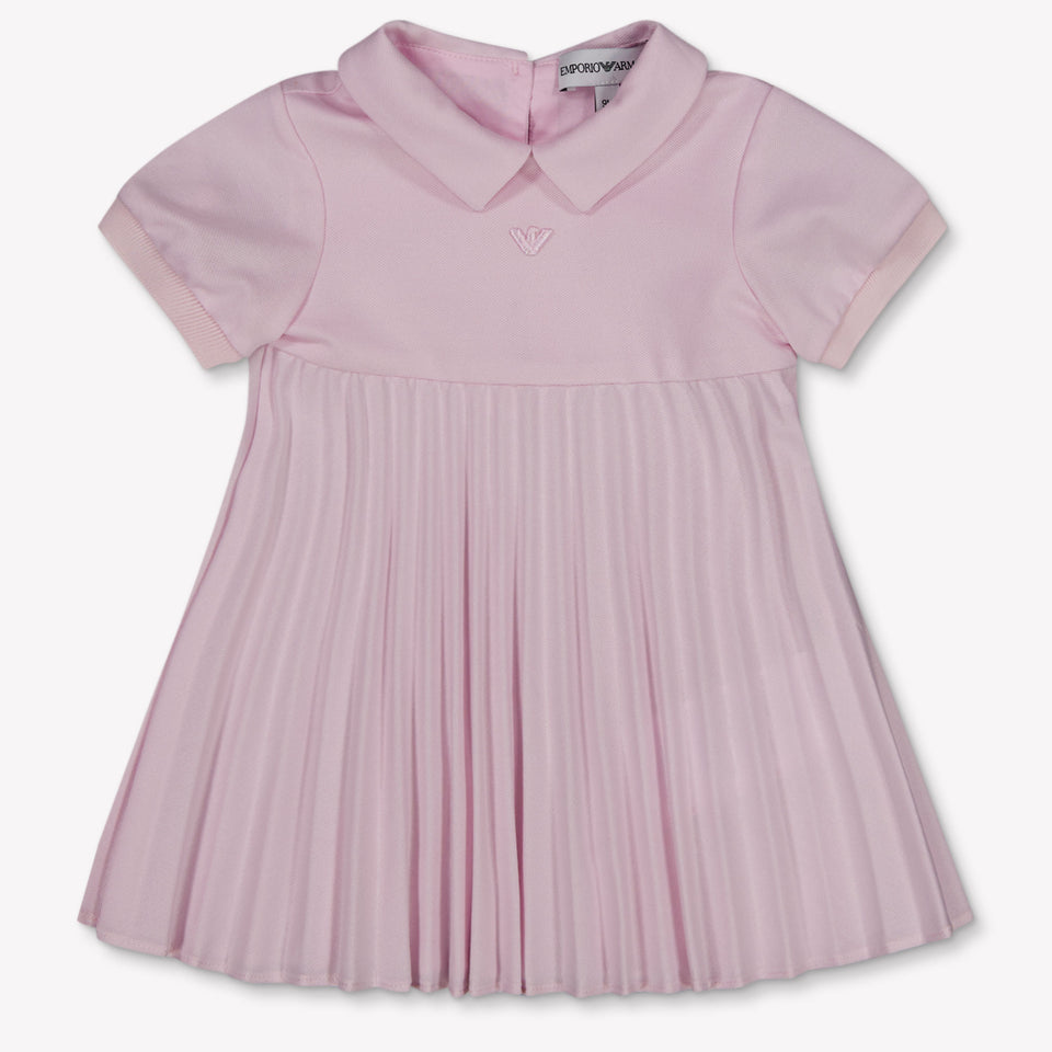 Armani Baby Girls Dress In Light Pink