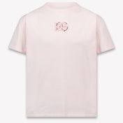 Dolce & Gabbana Kids Girls T-Shirt In Light Pink