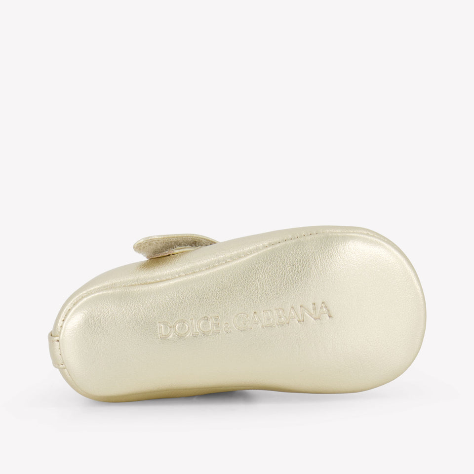 Dolce & Gabbana Baby Girls Shoes In Gold