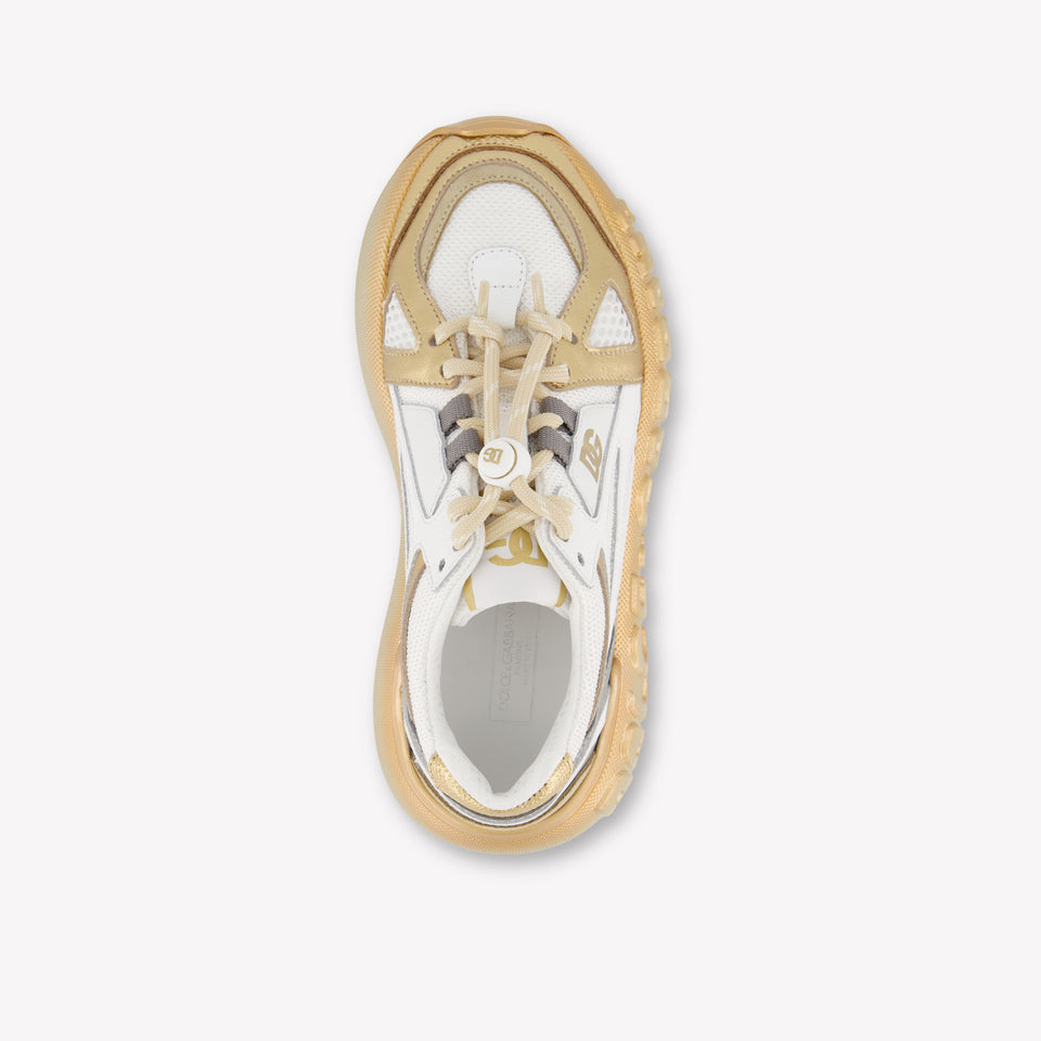 Dolce & Gabbana Girls Sneakers In Gold