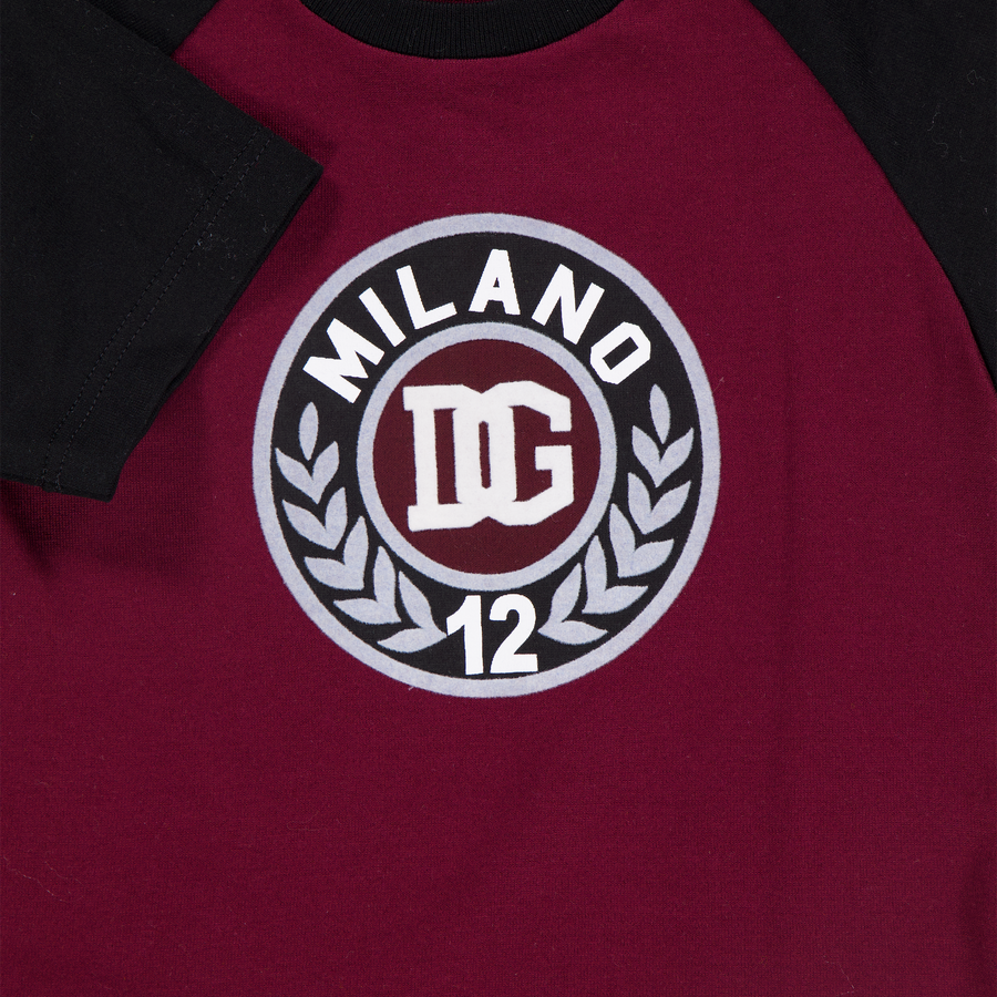 Dolce & Gabbana Baby Jongens T-Shirt In Bordeaux