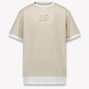 Dolce & Gabbana Kids Boys T-Shirt In Beige
