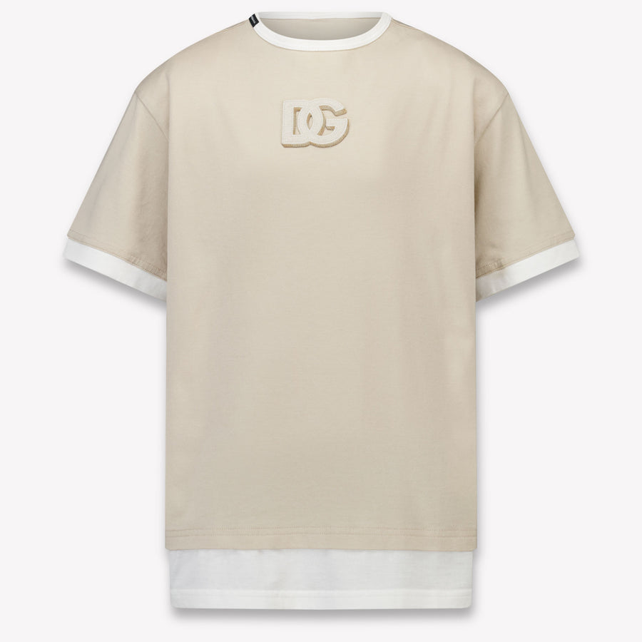 Dolce & Gabbana Kids Boys T-Shirt In Beige
