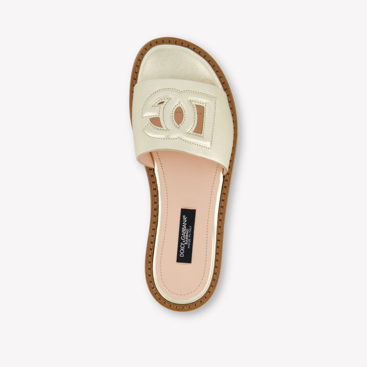 Dolce & Gabbana Girls Flipflops In Gold