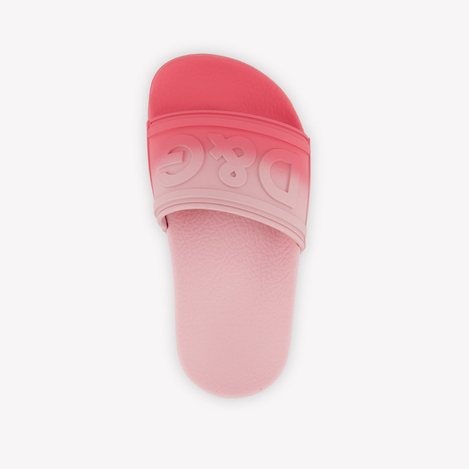 Dolce & Gabbana Girls Flipflops In Pink