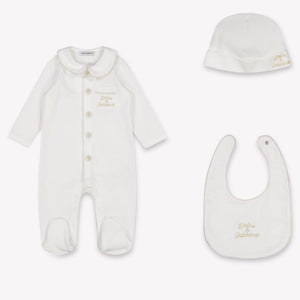 Dolce & Gabbana Baby Unisex Playsuit In White