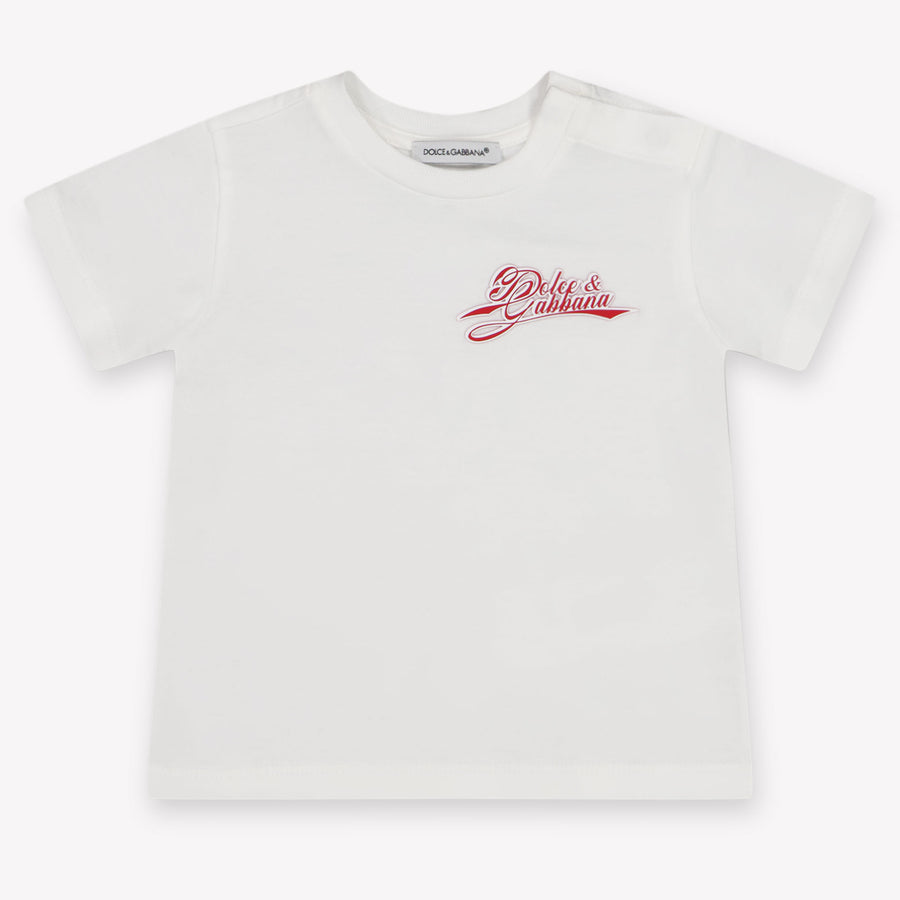 Dolce & Gabbana Baby Jongens T-Shirt In Wit