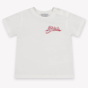 Dolce & Gabbana Baby Jongens T-Shirt In Wit