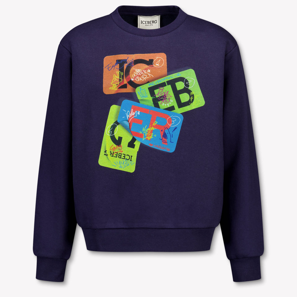 Iceberg Kids Boys Sweater In Navy