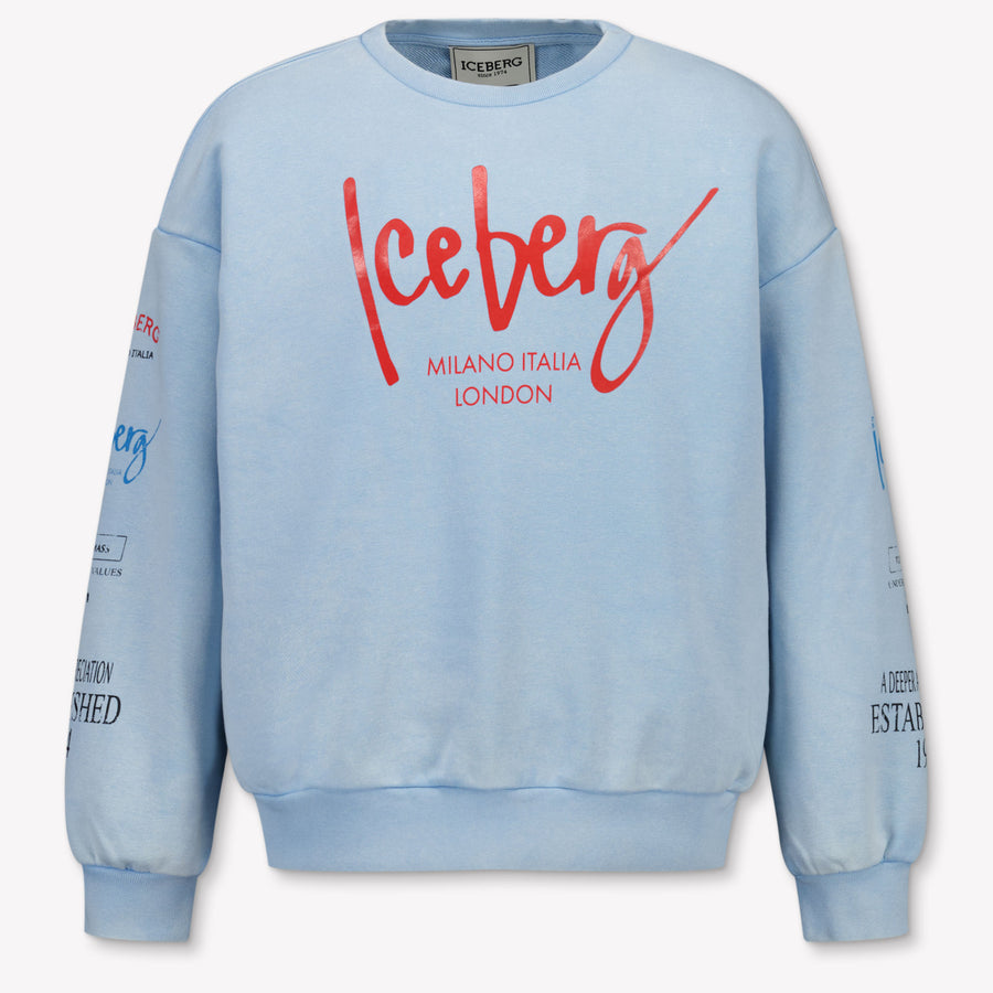 Iceberg Kids Boys Sweater In Light Blue
