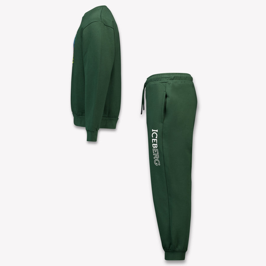 Iceberg Kinder Jongens Joggingpak In Donker Groen