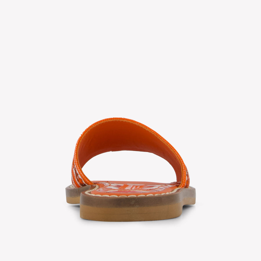 Dolce & Gabbana Girls Slides in Orange