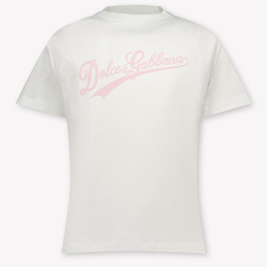 Dolce & Gabbana Kinder Meisjes T-Shirt In Wit