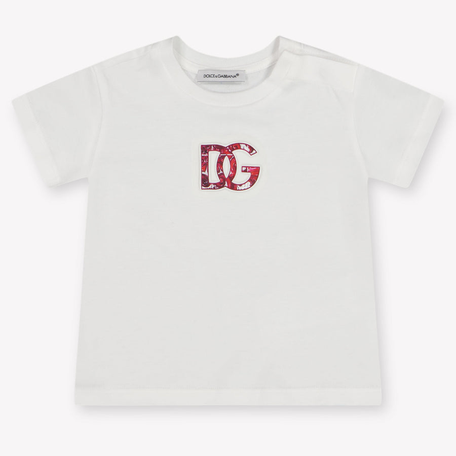 Dolce & Gabbana Baby Jongens T-Shirt In Wit