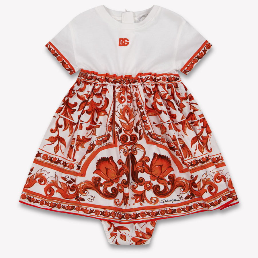 Dolce & Gabbana Baby Girls Dress In Orange
