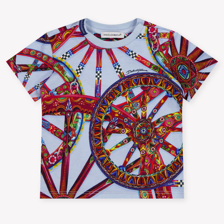 Dolce & Gabbana Baby Jongens T-Shirt In Licht Blauw