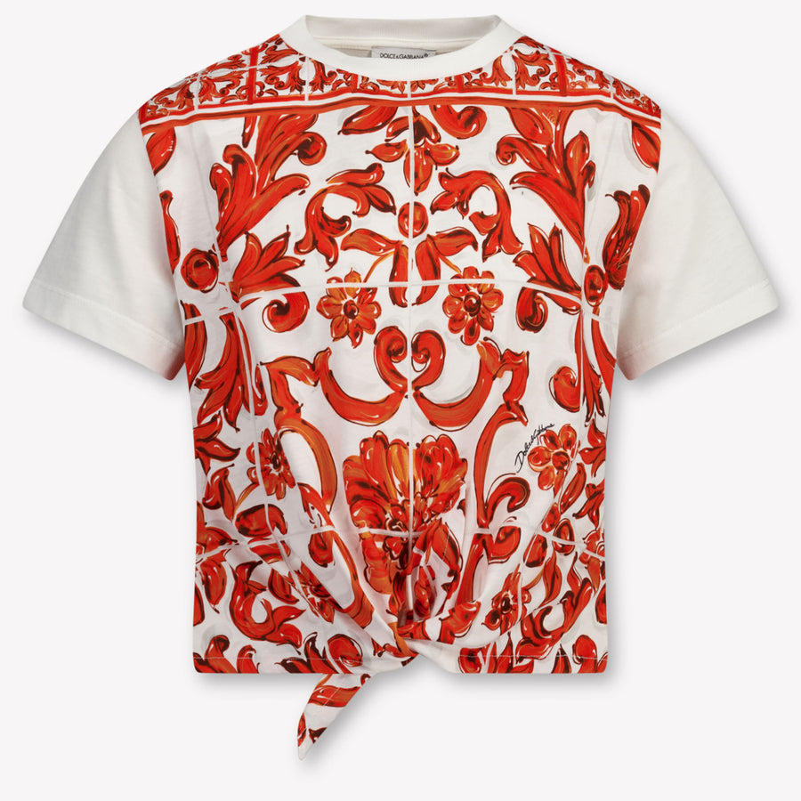 Dolce & Gabbana Kinder Meisjes T-Shirt In Oranje