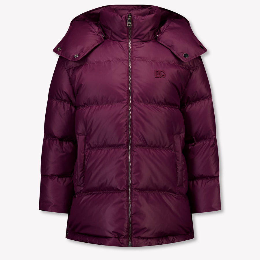 Dolce & Gabbana Kinder Meisjes Winterjas In Bordeaux