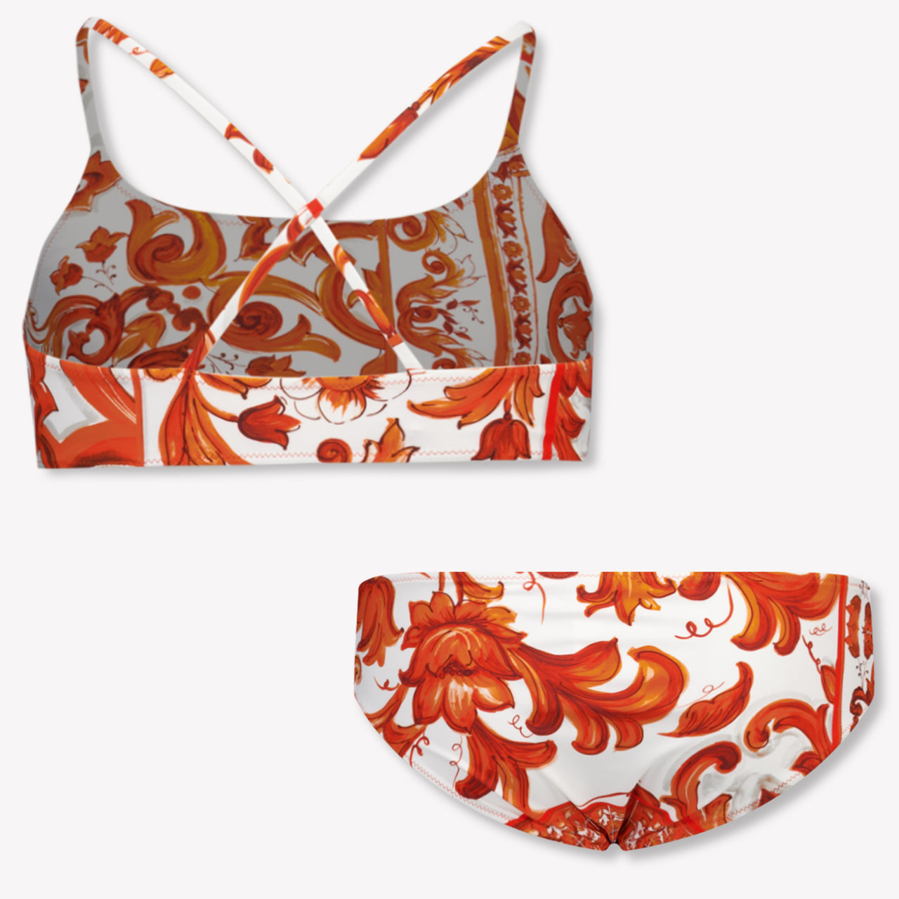 Dolce & Gabbana Kinder Meisjes Zwemkleding In Oranje