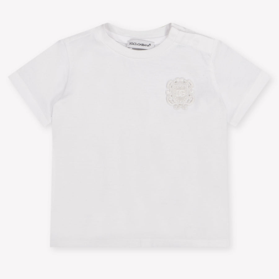 Dolce & Gabbana Baby Jongens T-Shirt In Wit