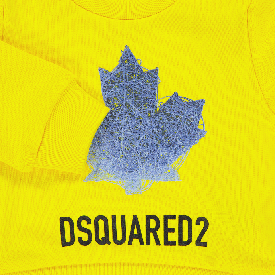Dsquared2 Baby Jongens Trui In Geel